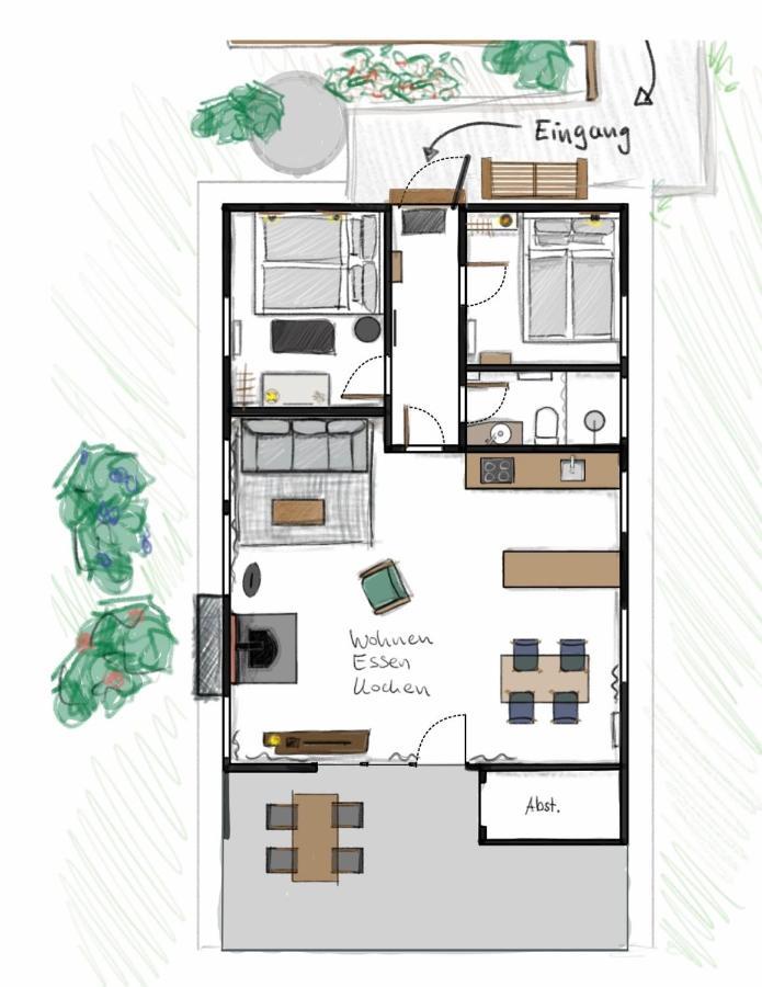 Ferienhaus Kleine Auszeit In Der Natur Mit Kamin, Yogamatten, Schoene Kueche Extertal Exterior photo